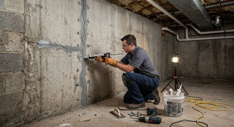 Basement Crack Repair in Concord, CA